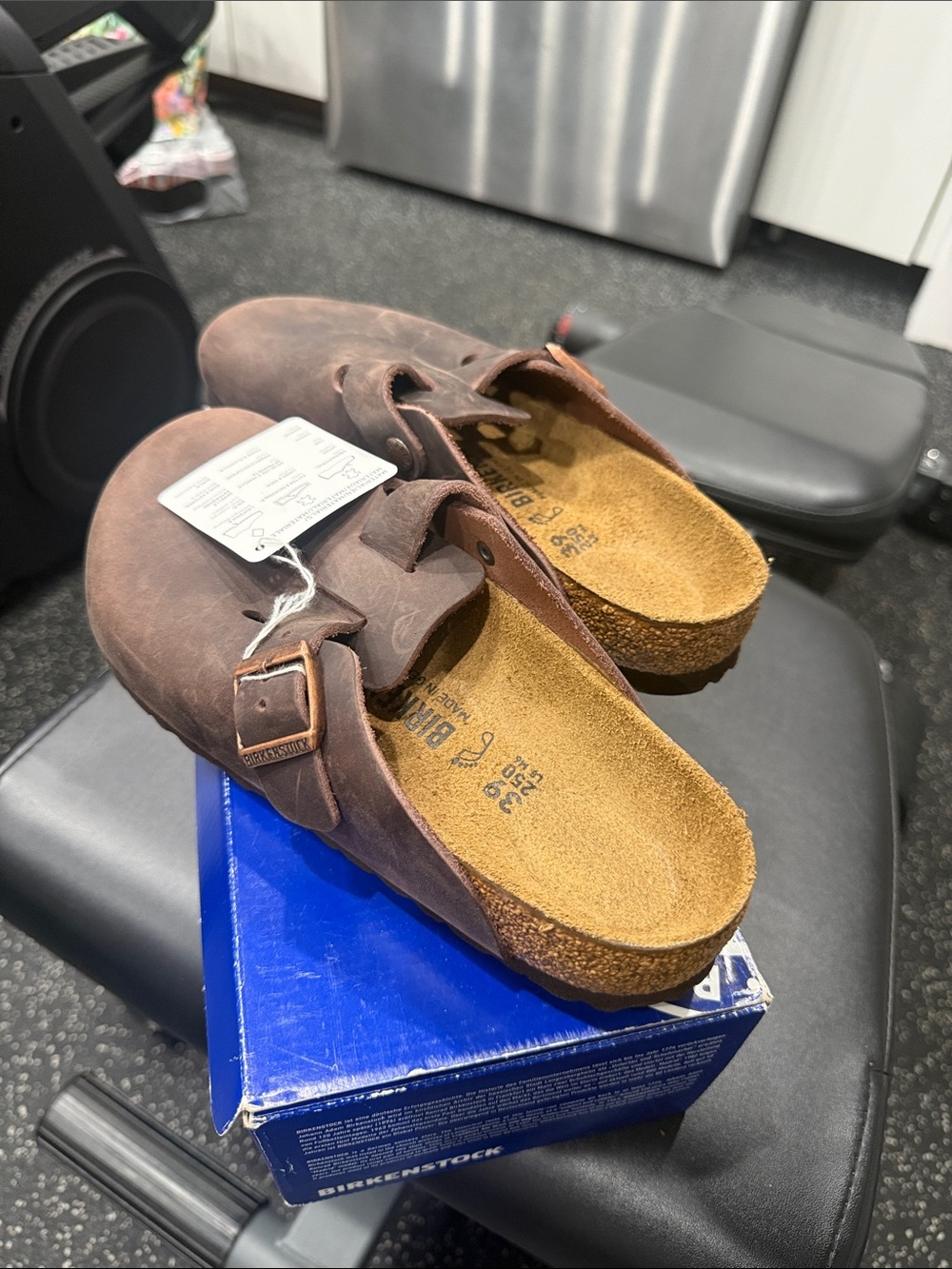 Birkenstock Boston Clog - Dark Brown Suede